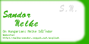 sandor melke business card